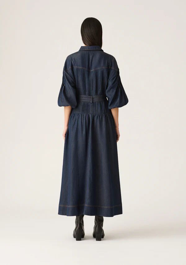 Cleo Denim Shirt Dress - Indigo