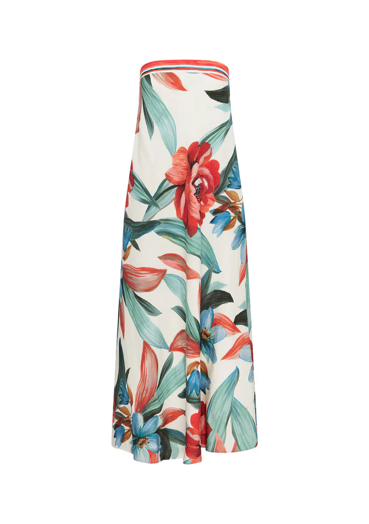 Fiorina Print Strapless Dress