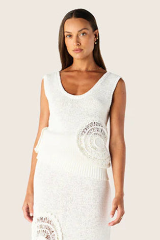 Martina Knit Top - Chalk