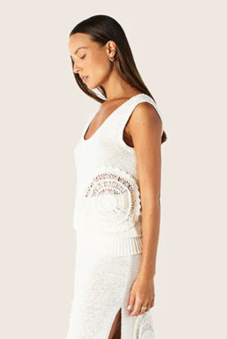 Martina Knit Top - Chalk