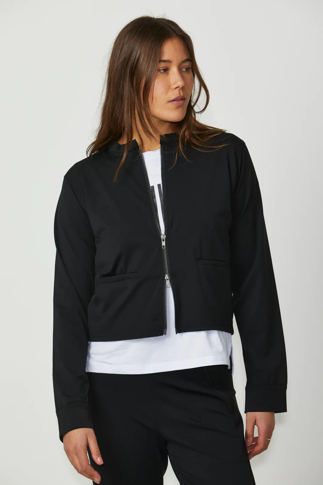 Keats Cropped Jacket - Black