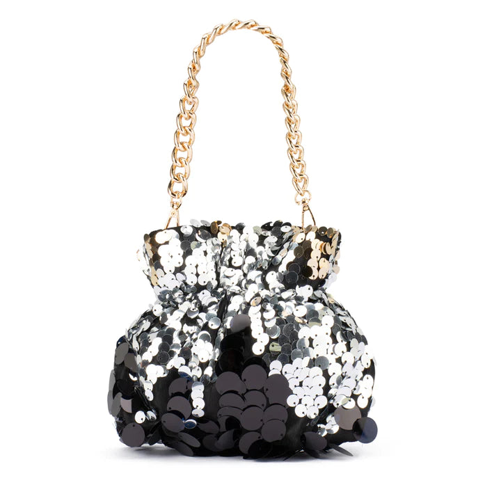 Pedro Sequin Pouch - Black