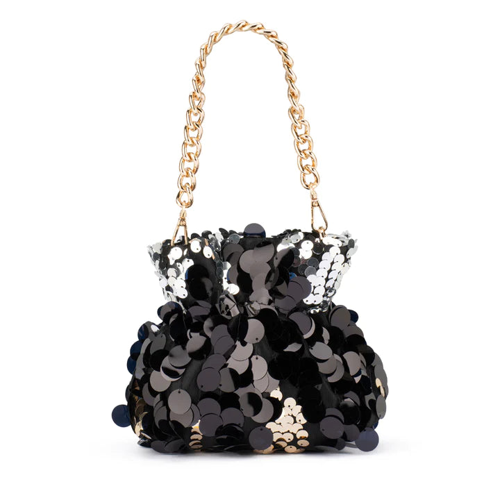 Pedro Sequin Pouch - Black
