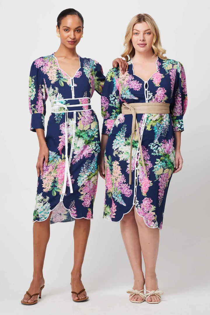 Augustine Dress - Navy Wisteria