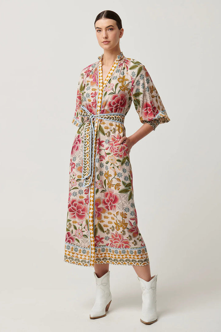 Carmen Viscose Linen Maxi Dress - Azalea Fields