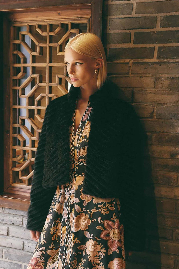 Altair Faux Fur Jacket - Black
