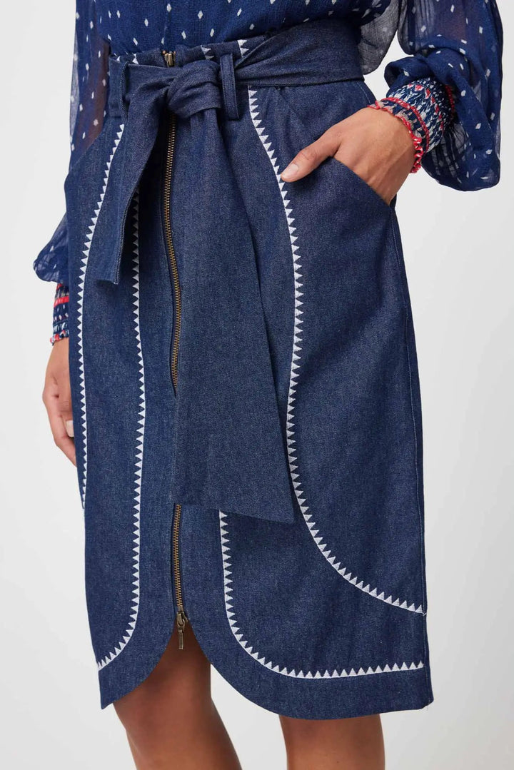 Delray Skirt - Dark Denim