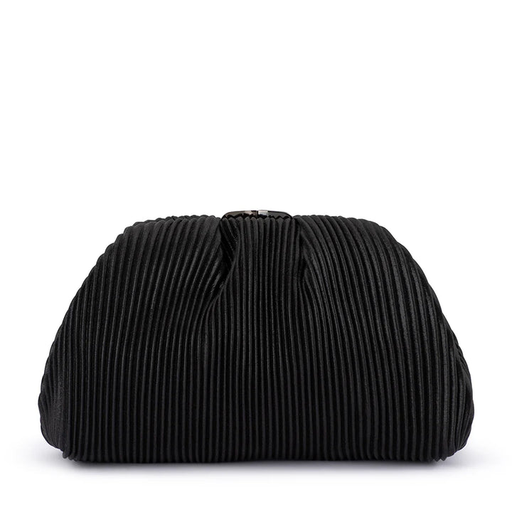 Naomi Pleated Clutch - Black
