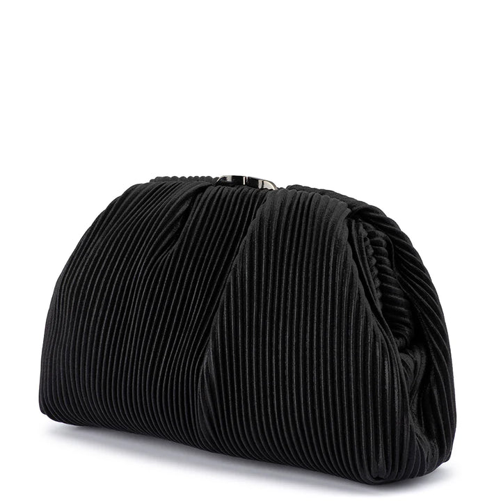 Naomi Pleated Clutch - Black