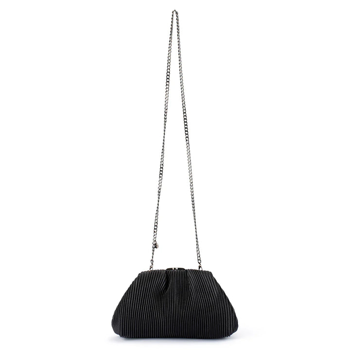 Naomi Pleated Clutch - Black