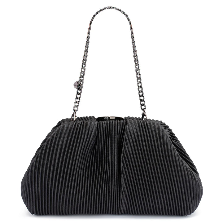 Naomi Pleated Clutch - Black
