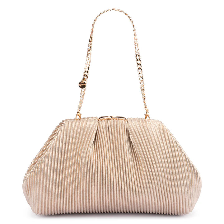 Naomi Pleated Clutch - Gold