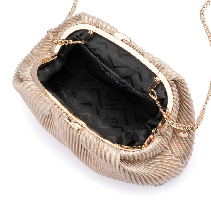 Naomi Pleated Clutch - Gold