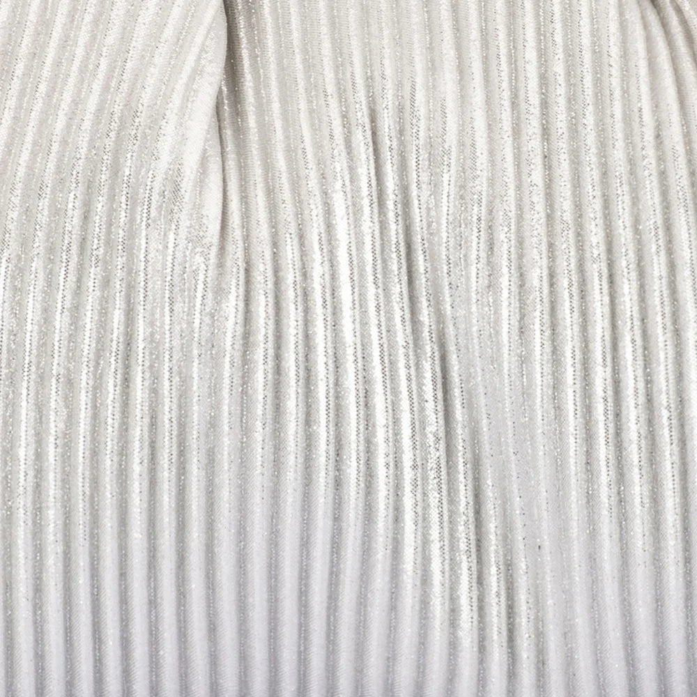 Naomi Pleated Clutch - Silver