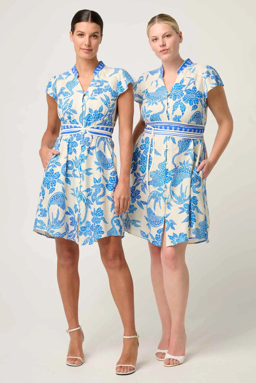 Once Was Adrianna Dress Azure Mosaic