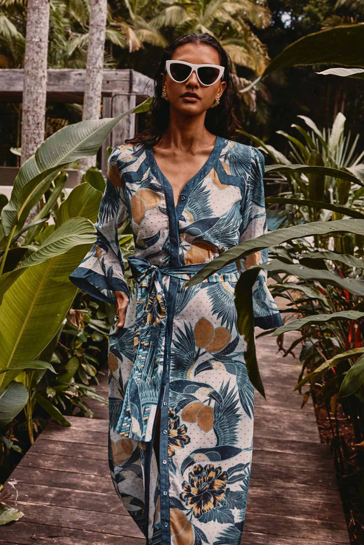 Kimona Coat Dress - Tukano Print