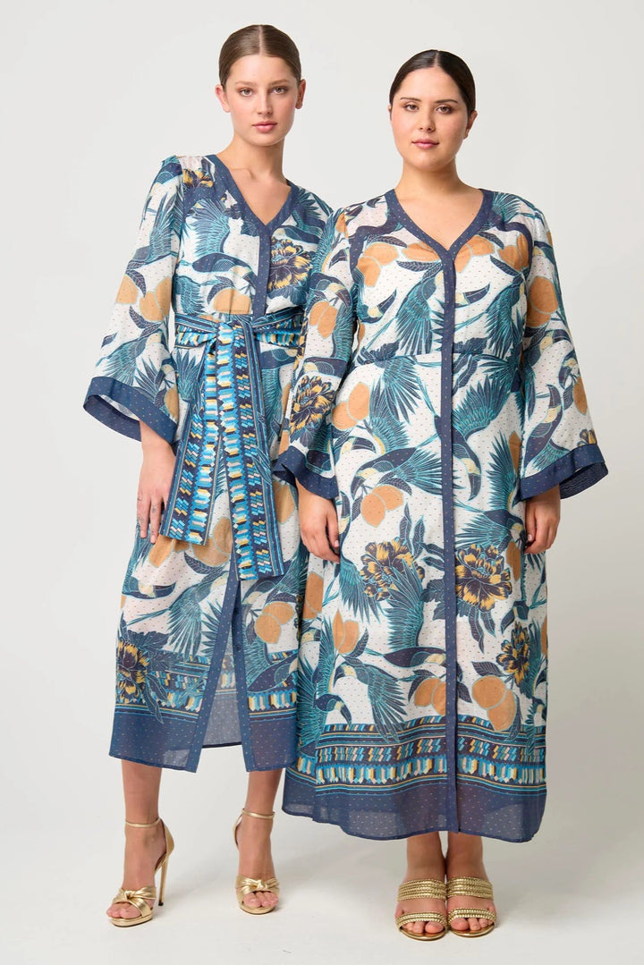 Kimona Coat Dress - Tukano Print