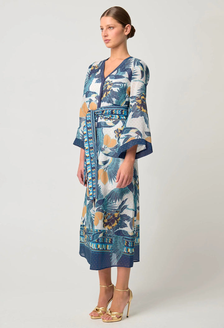 Kimona Coat Dress - Tukano Print