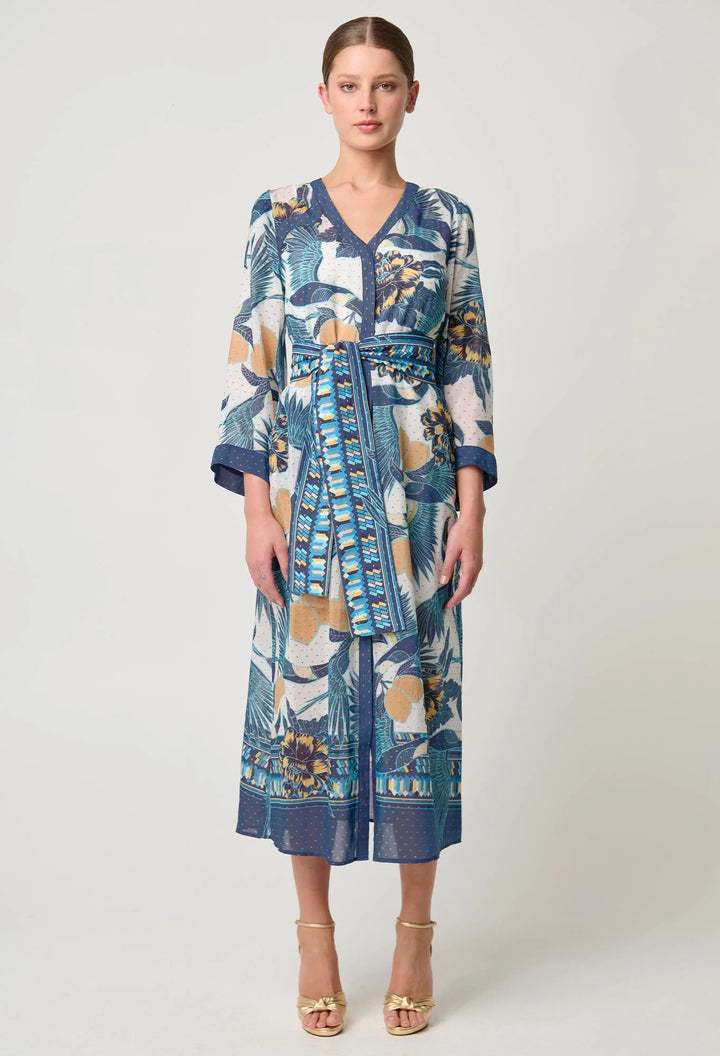 Kimona Coat Dress - Tukano Print