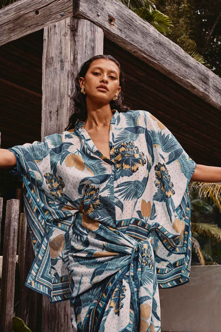 Kimona Coat Top - Tukano Print