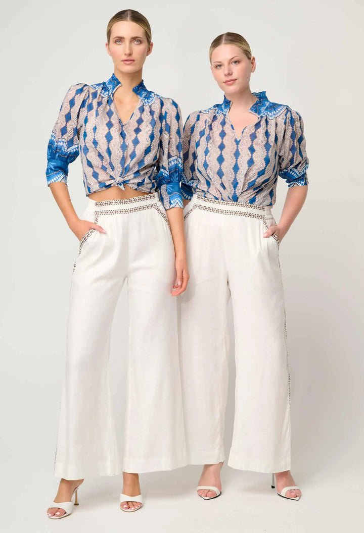 Oleander Blouse - Marrakech Topaz