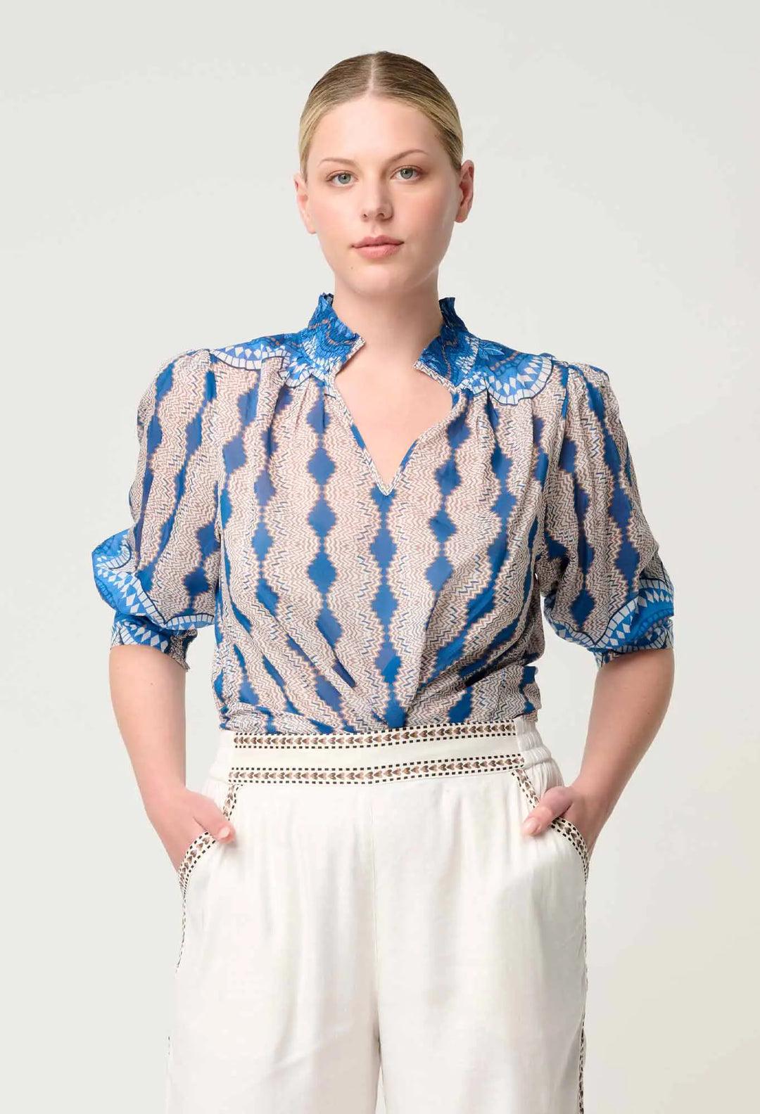 Oleander Blouse - Marrakech Topaz