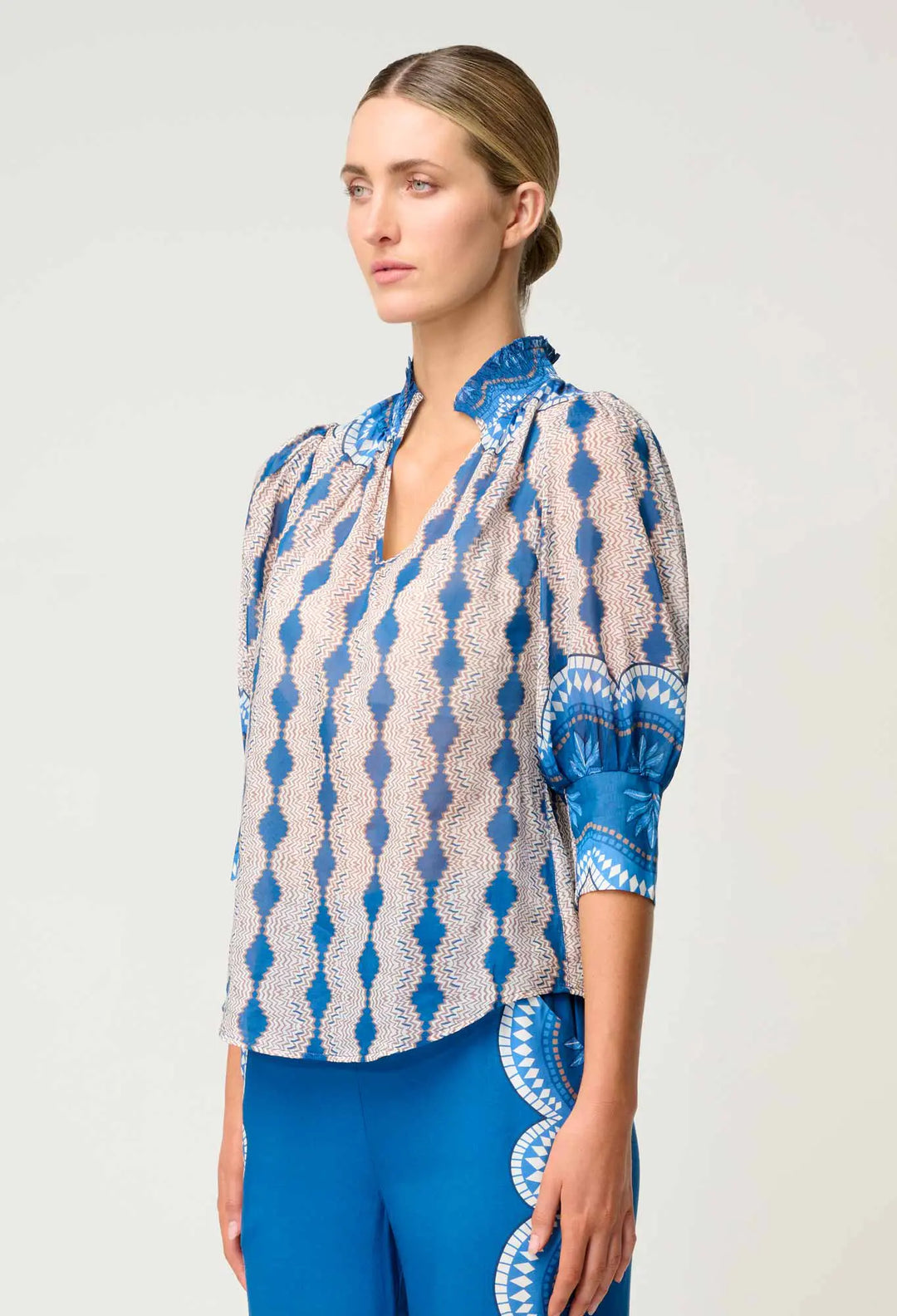 Oleander Blouse - Marrakech Topaz