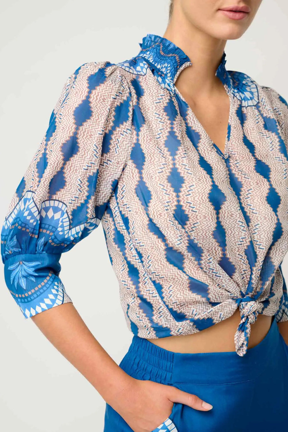 Once Was Oleander Blouse Marrakech Topaz