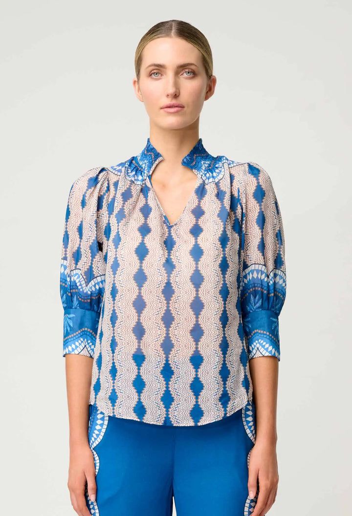 Oleander Blouse - Marrakech Topaz