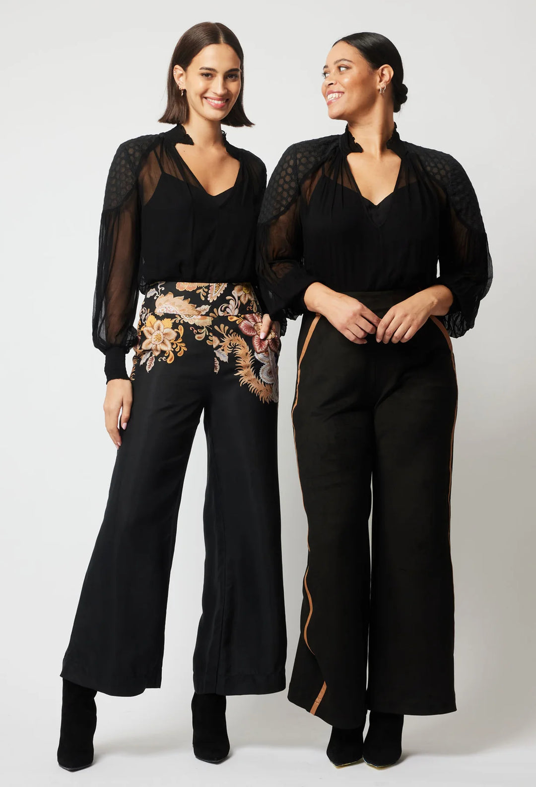 Phoenix Viscose Chiffon Blouse - Black