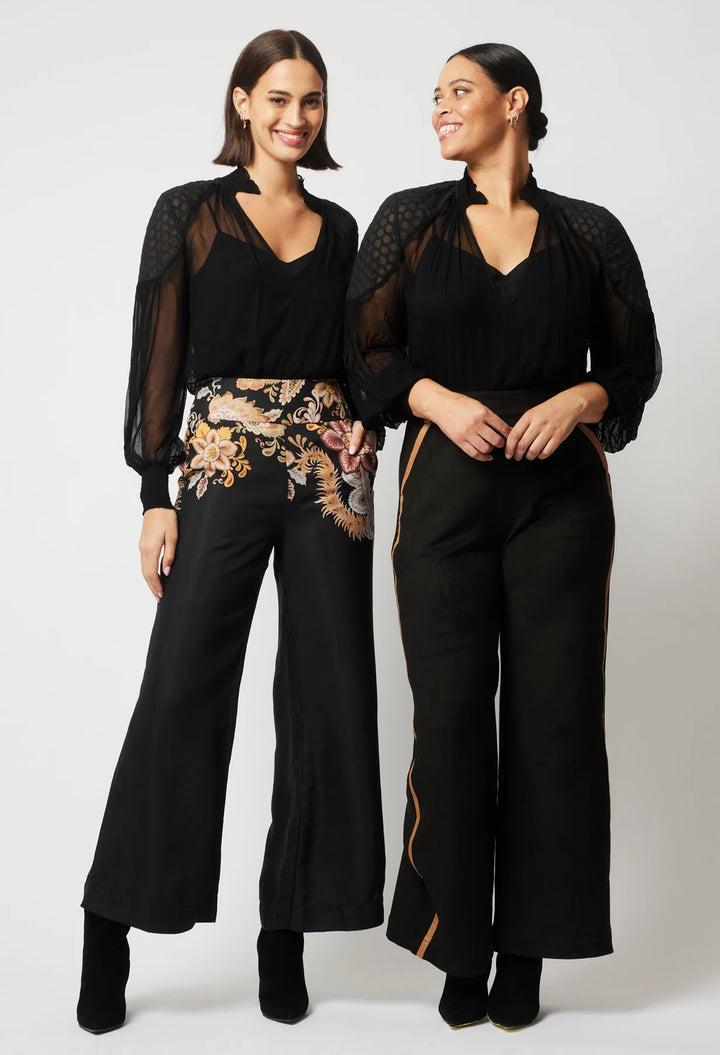 Phoenix Viscose Chiffon Blouse - Black