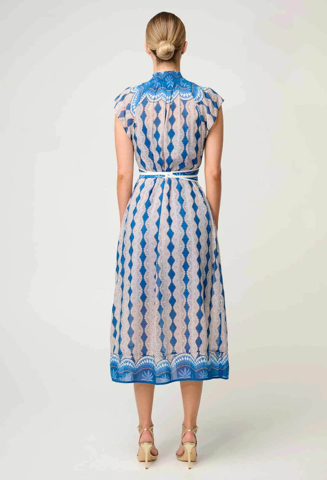 Rimal Fltter Sleeve Maxi Dress - Marrakech Topaz