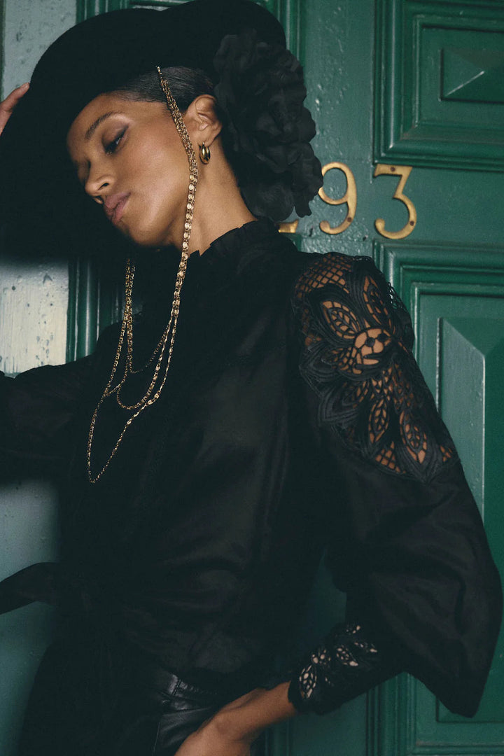 Sevilla Cotton Silk Shirt - Onyx