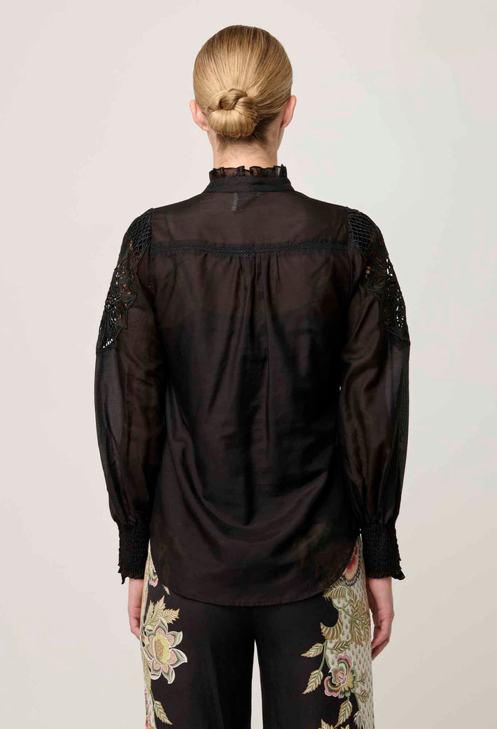 Sevilla Cotton Silk Shirt - Onyx