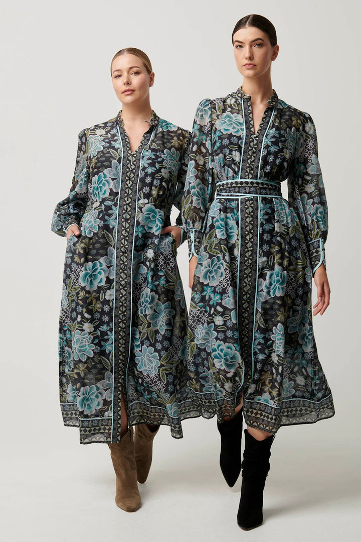 Sienna Cotton Silk Midi Dress - Dahlia Fields