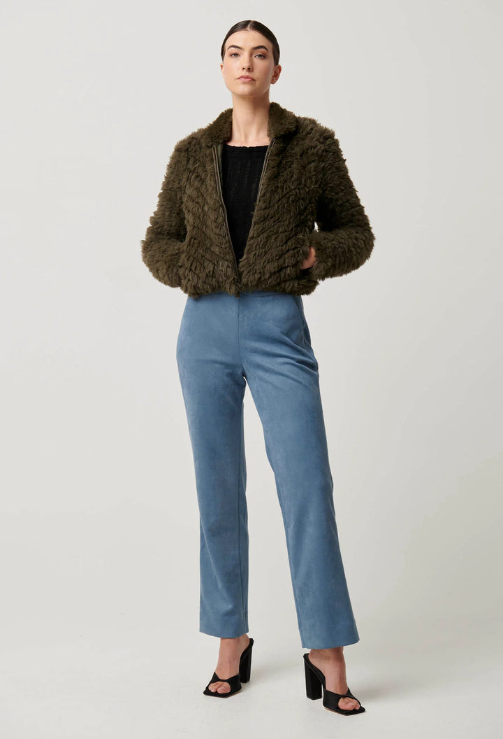 Sybil Chevron Bomber Jacket - Moss