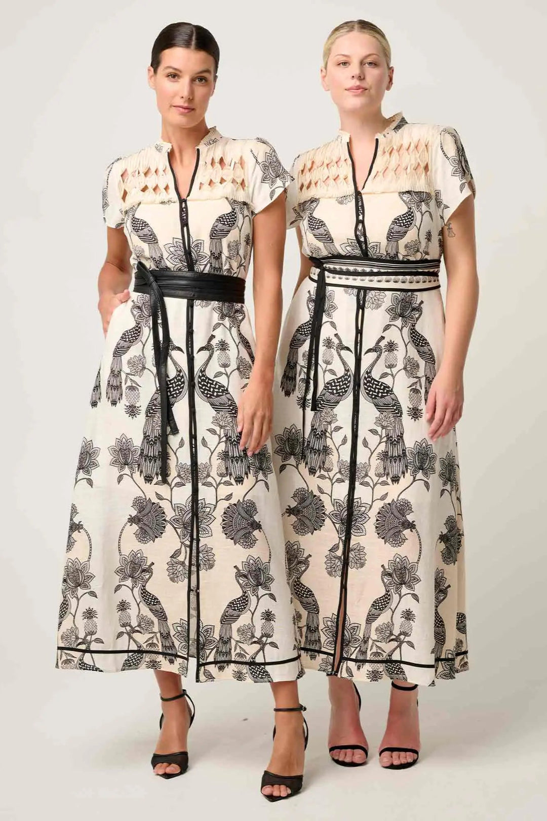 Once Was Xanthia Print Placement Dress Imperial Stone