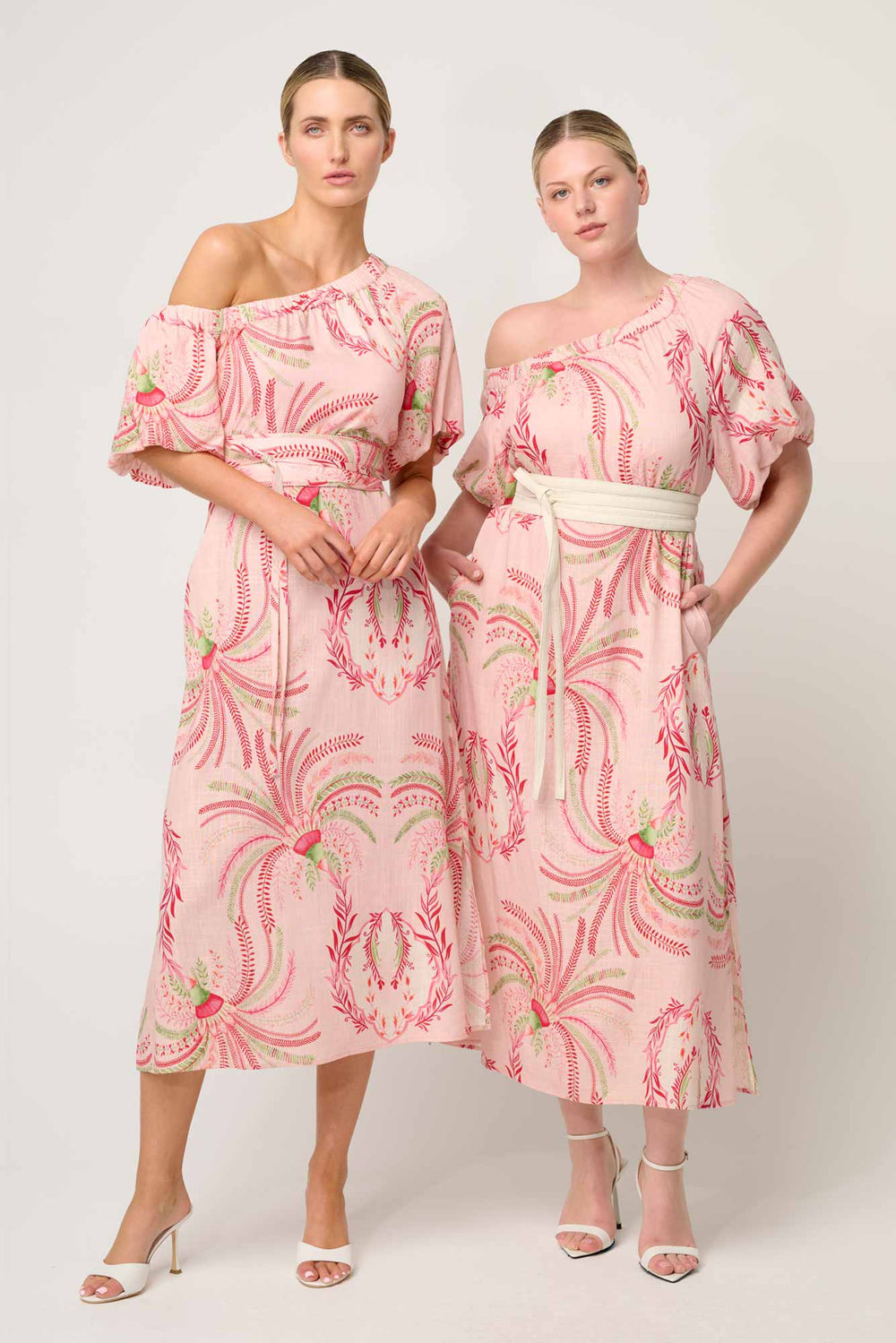 Once Was Zina One Shoulder Dress Palmarosa