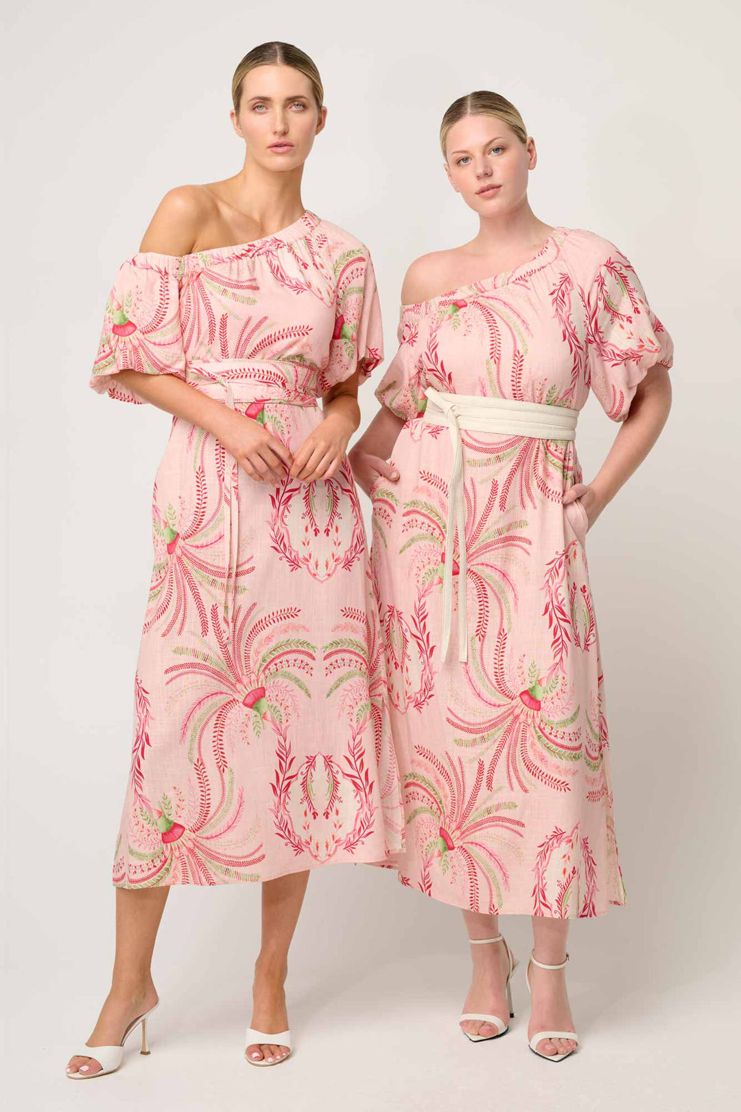 Once Was Zina One Shoulder Dress Palmarosa