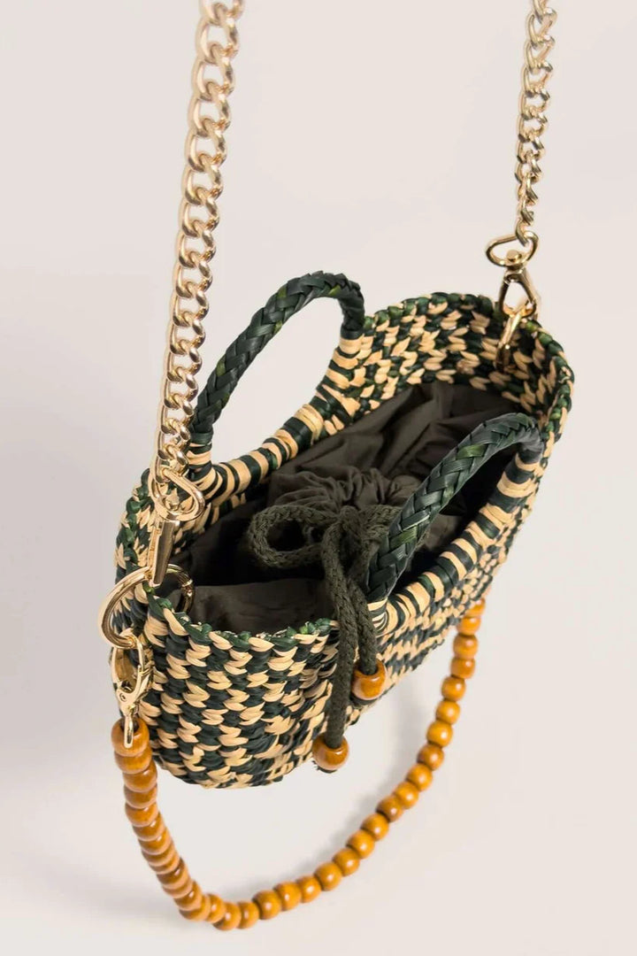 The New Fiesta Mini Bag - Checkered Olive Green