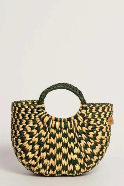 The New Fiesta Mini Bag - Checkered Olive Green