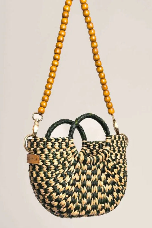 The New Fiesta Mini Bag - Checkered Olive Green