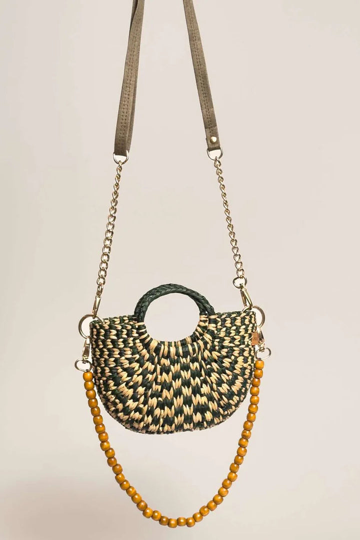 The New Fiesta Mini Bag - Checkered Olive Green
