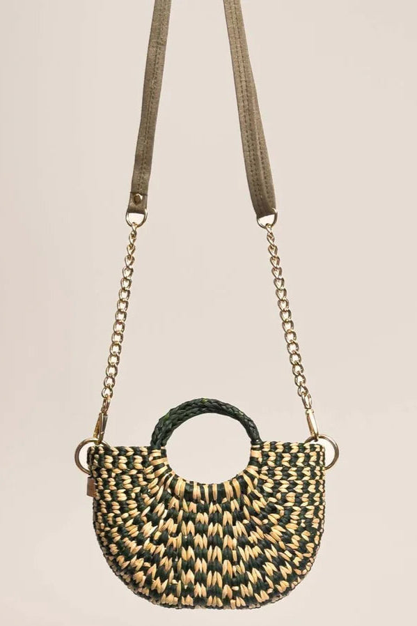 The New Fiesta Mini Bag - Checkered Olive Green