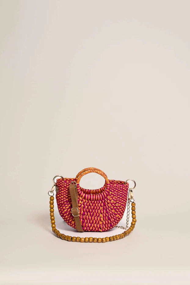 The Fiesta Mini Classic Crossbody - Marbled Fuschia / Yellow