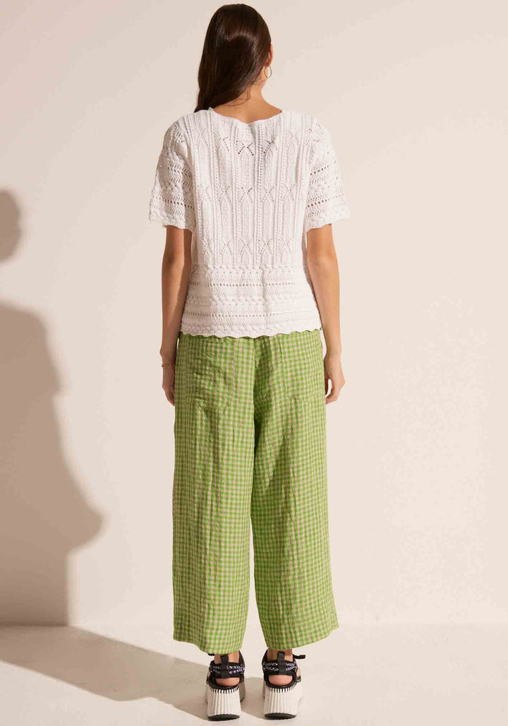 Maui Pointelle Cardi - White