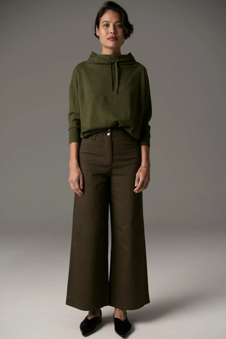 Beech Drawcord Knit - Khaki
