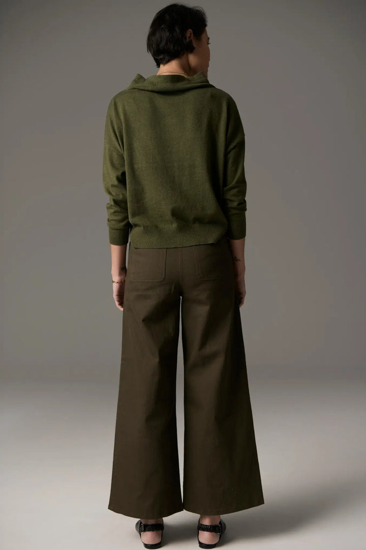 Beech Drawcord Knit - Khaki