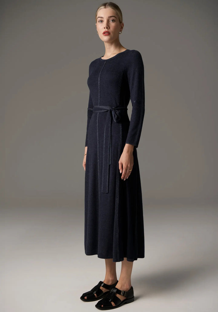 Lara Dress Lurex - Blue/Ink