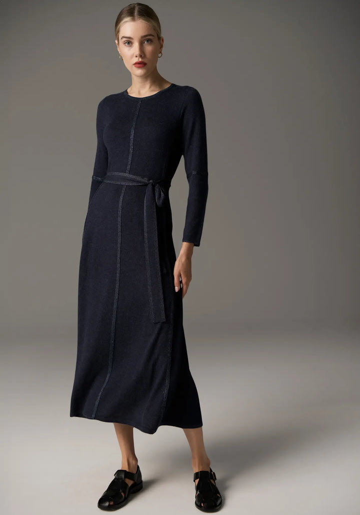 Lara Dress Lurex - Blue/Ink